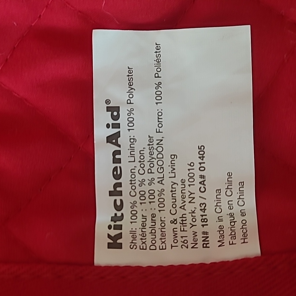KitchenAid Red Kitchen Linens Quilted Appliance Cover - Picture 9 of 11